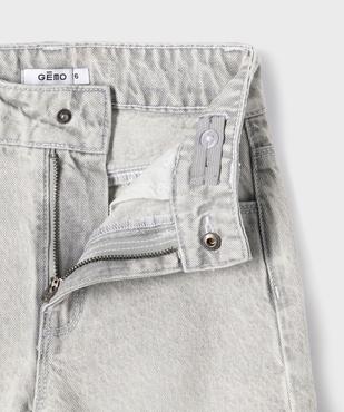Jean Straight coloris délavé taille ajustable fille vue3 - GEMO (ENFANT) - GEMO