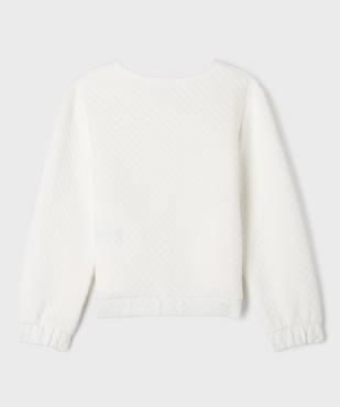 Sweat zippé en maille fantaisie fille vue3 - GEMO (ENFANT) - GEMO