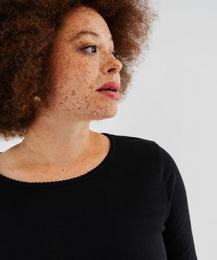 Tee-shirt manches longues et col rond femme grande taille vue2 - GEMO 4G GT - GEMO