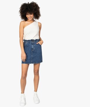 Jupe femme en jean avec taille froncée vue5 - GEMO(FEMME PAP) - GEMO