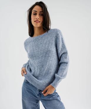 Gilet en maille douillette à dos fantaisie femme vue2 - GEMO 4G FEMME - GEMO