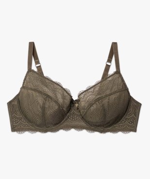 Soutien-gorge emboitant grande taille à armatures en dentelle vue4 - GEMO(HOMWR FEM) - GEMO