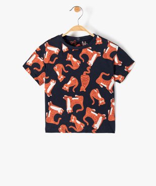 Tee-shirt bébé garçon à manches courtes motif all over vue1 - GEMO(BEBE DEBT) - GEMO