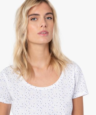 Tee-shirt femme imprimé à manches courtes vue2 - GEMO(FEMME PAP) - GEMO