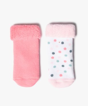 Chaussettes bébé en maille bouclette à pois (lot de 2) vue1 - GEMO C4G BEBE - GEMO