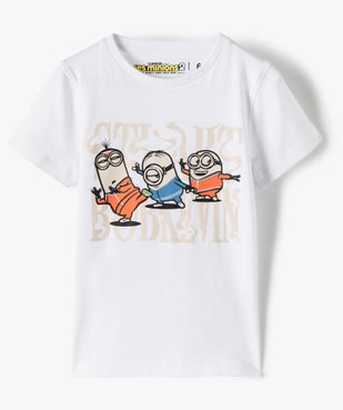 Tee-shirt garçon imprimé à manches courtes - Les Minions 100% coton biologique vue1 - NBCUNIVERSAL - GEMO
