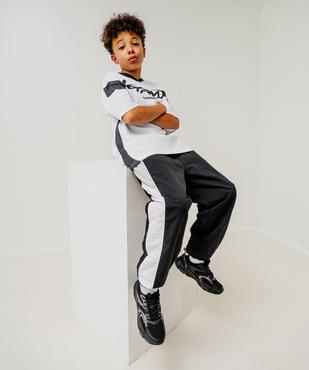 Pantalon de jogging en toile parachute garçon vue1 - GEMO (JUNIOR) - GEMO
