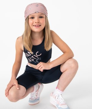 Legging de sport fille court à large ceinture élastique vue5 - GEMO (ENFANT) - GEMO