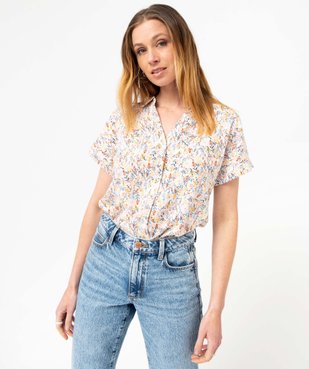 Chemise femme imprimée à manches courtes vue2 - GEMO(FEMME PAP) - GEMO
