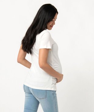 Tee-shirt de grossesse à manches courtes en coton vue3 - GEMO (MATER) - GEMO