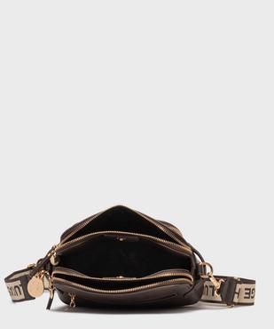 Sac en matière grainée avec deux bandoulières amovibles femme - LuluCastagnette vue5 - LULU CASTAGNETT - GEMO