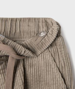 Pantalon velours coupe chino avec taille ajustable garçon vue3 - GEMO (ENFANT) - GEMO