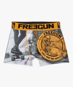 Boxer garçon en microfibre imprimé skate - Freegun vue1 - FREEGUN - GEMO