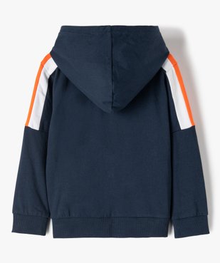 Sweat garçon en molleton à zip et capuche vue3 - GEMO (ENFANT) - GEMO