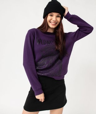 Sweat molletonné avec motifs pailleté femme - Wednesday vue1 - WEDNESDAY - GEMO