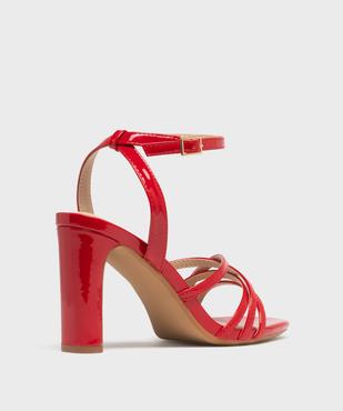 Sandales à talon haut et fines brides vernies femme  vue5 - FOLLOW ME - GEMO