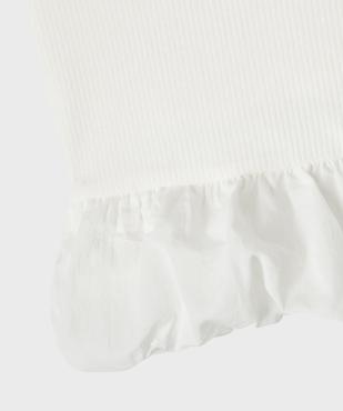 Débardeur en maille côtelée extensible à basque fille vue2 - GEMO 4G FILLE - GEMO