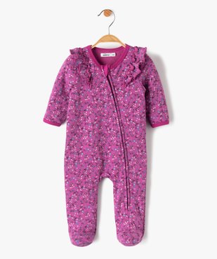 Pyjama bébé doublure chaude à motif fleuri vue1 - GEMO(BB COUCHE) - GEMO