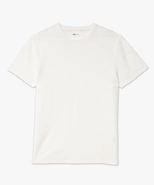 Tee-shirt à manches courtes en maille texturée aspect rayé homme vue4 - GEMO 4G HOMME - GEMO