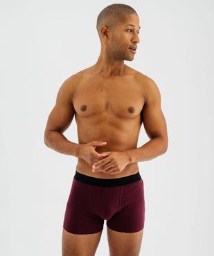 Boxers unis en coton extensible homme (lot de 2) vue1 - GEMO 4G HOMME - GEMO