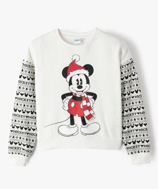 Sweat de Noël fille court avec motif Mickey - Disney vue2 - DISNEY DTR - GEMO