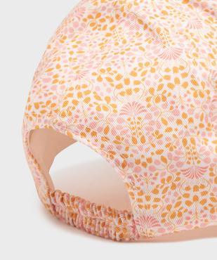 Casquette en coton fleuri bébé fille - LuluCastagnette vue3 - LULUCASTAGNETTE - GEMO