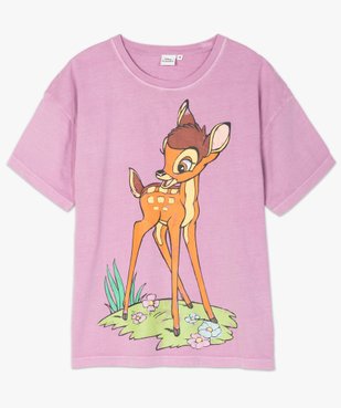 Tee-shirt femme à manches courtes avec motif Bambi - Disney vue4 - DISNEY DTR - GEMO