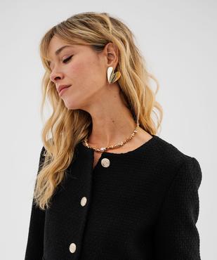 Veste en tweed femme vue4 - GEMO(FEMME PAP) - GEMO