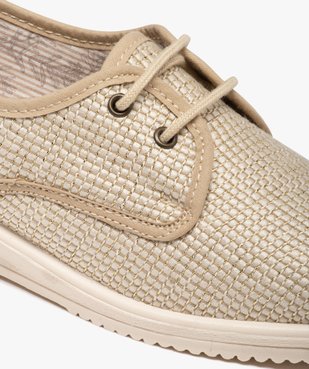 Derbies confort femme dessus en toile brillante vue6 - GEMO (CONFORT) - GEMO
