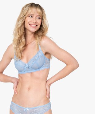 Soutien-gorge femme forme corbeille en dentelle vue1 - GEMO(HOMWR FEM) - GEMO