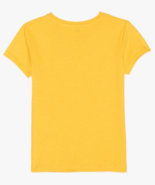 Tee-shirt fille uni à manches courtes  vue2 - GEMO 4G FILLE - GEMO
