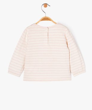 Tee-shirt à manches longues à rayures bébé fille - LuluCastagnette vue3 - LULUCASTAGNETTE - GEMO