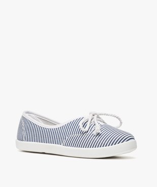 Tennis femme fines en toile avec lacets cordelette vue1 - GEMO (SPORTSWR) - GEMO
