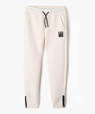 Jogging ajusté avec bas de jambe zippé garçon vue2 - GEMO (ENFANT) - GEMO