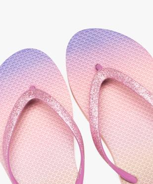 Tongs à brides pailletées et semelle arc-en-ciel femme  vue3 - GEMO (PLAGE) - GEMO