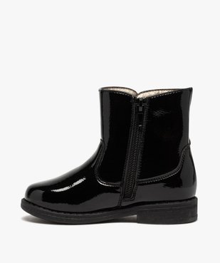 Boots fille vernies avec pompons sur le côté vue3 - Nikesneakers (ENFANT) - Nikesneakers