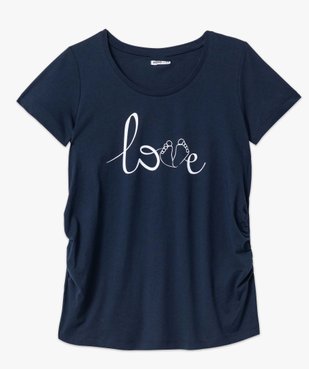 Tee-shirt de grossesse imprimé à manches courtes vue4 - GEMO (MATER) - GEMO