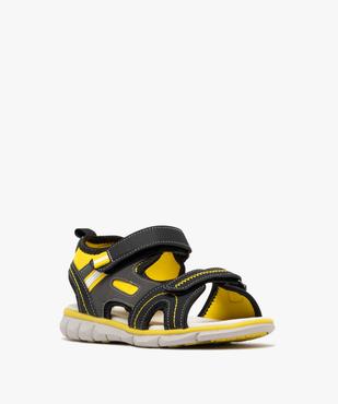 Sandales sport bimatières à brides scratch garçon vue2 - BUGGY - GEMO