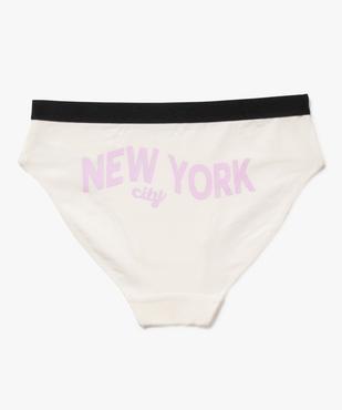 Culottes en coton stretch inscriptions US fille (lot de 3) vue3 - GEMO 4G FILLE - GEMO