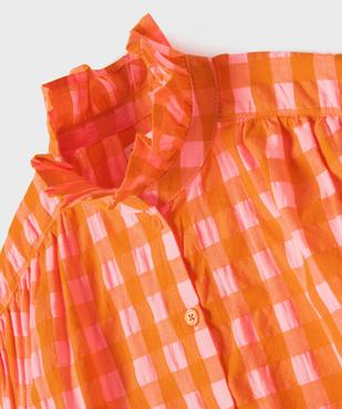 Chemise à carreaux sans manches avec col à volants fille vue2 - GEMO (ENFANT) - GEMO