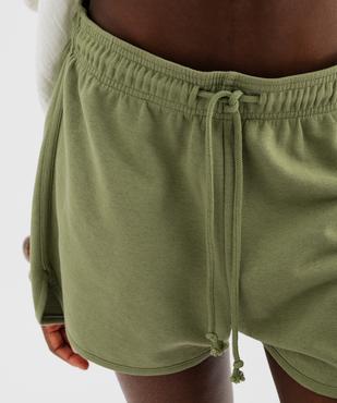 Short en maille French Terry avec taille ajustable femme vue4 - GEMO 4G FEMME - GEMO