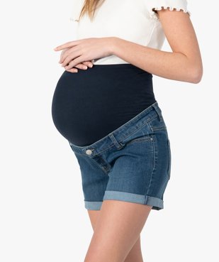 Short grossesse en jean bandeau taille haute vue2 - GEMO (MATER) - GEMO