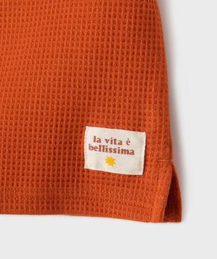Tee-shirt en maille nid d'abeille bébé garçon vue3 - GEMO(BEBE DEBT) - GEMO