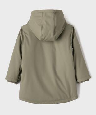 Manteau imperméable à capuche et doublure chaude garçon vue4 - GEMO 4G GARCON - GEMO