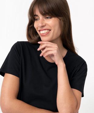 Tee-shirt femme à manches courtes avec dos plus long vue2 - GEMO(FEMME PAP) - GEMO