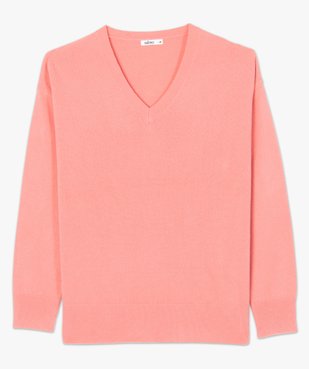 Pull femme à col V en maille ultra douce vue4 - GEMO (MAILLE) - GEMO