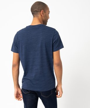 Tee-shirt à manches courtes et col tunisien homme vue2 - GEMO (HOMME) - GEMO