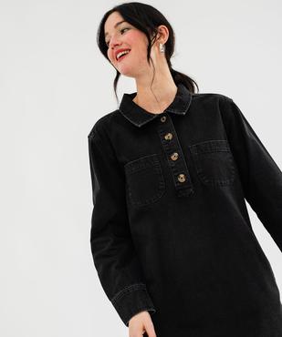 Robe courte en toile denim femme vue2 - GEMO 4G FEMME - GEMO