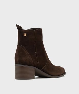 Boots à talon dessus cuir femme - LuluCastagnette vue4 - LULUCASTAGNETTE - GEMO