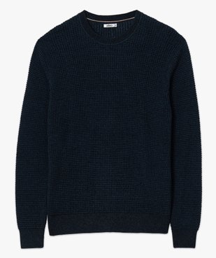 Pull homme en maille texturée vue4 - GEMO (HOMME) - GEMO